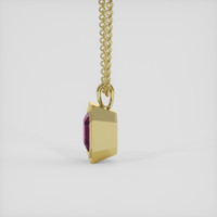 3.03 Ct. Purplish Red Rhodolite Garnet Pendant, 14K Yellow Gold 3