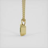 0.98 Ct. Yellowish Green Tourmaline Pendant, 14K Yellow Gold 3