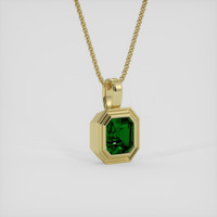 1.15 Ct. Green Tsavorite Garnet Pendant, 14K Yellow Gold 2