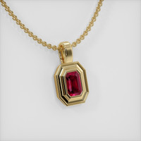 0.52 Ct. Ruby Pendant, 14K Yellow Gold 2