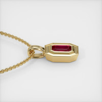 0.52 Ct. Ruby Pendant, 14K Yellow Gold 3