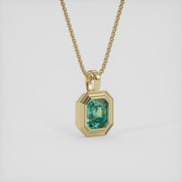 1.09 Ct. Bi Color Sapphire Pendant, 14K Yellow Gold 2