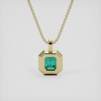 1.09 Ct. Bi Color Sapphire Pendant, 14K Yellow Gold 4