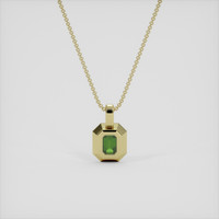 1.55 Ct. Green Sapphire Pendant, 14K Yellow Gold 4