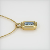 1.18 Ct. Greyish Blue Sapphire Pendant, 18K Yellow Gold 3