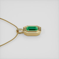 1.56 Ct. Emerald Pendant, 18K Yellow Gold 3