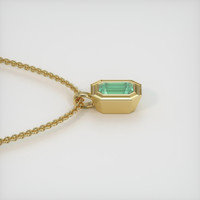 1.10 Ct. Emerald Pendant, 18K Yellow Gold 3