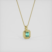 1.15 Ct. Emerald Pendant, 18K Yellow Gold 2
