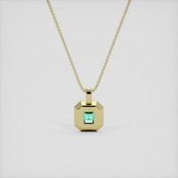 1.15 Ct. Emerald Pendant, 18K Yellow Gold 4