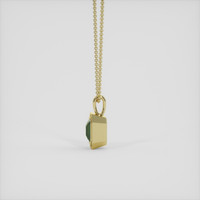 1.55 Ct. Green Sapphire Pendant, 18K Yellow Gold 3