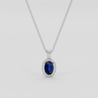 2.80 Ct. Blue Sapphire Pendant, Platinum 950 1
