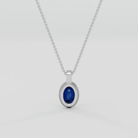 2.80 Ct. Blue Sapphire Pendant, Platinum 950 4