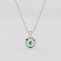 0.19 Ct. Emerald Pendant, Silver 4