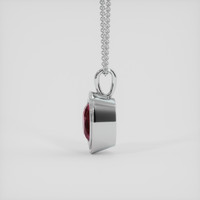 14.29 Ct. Red Garnet Pendant, 14K White Gold 3