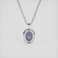 4.71 Ct. Grey Taaffeite Pendant, 14K White Gold 4