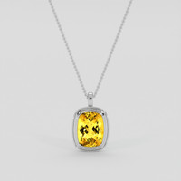20.38 Ct. Golden Yellow Heliodor Pendant, 14K White Gold 1