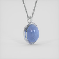 28.59 Ct. Blue Sapphire Pendant, 14K White Gold 2