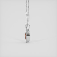 0.90 Ct. Padparadscha Sapphire Pendant, 14K White Gold 3