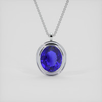 19.17 Ct. Blue Tanzanite Pendant, 18K White Gold 1