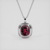 14.29 Ct. Red Garnet Pendant, 18K White Gold 1