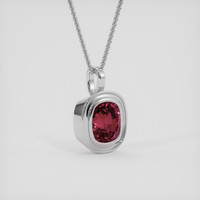 14.29 Ct. Red Garnet Pendant, 18K White Gold 2
