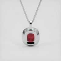14.29 Ct. Red Garnet Pendant, 18K White Gold 4