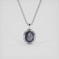 4.71 Ct. Grey Taaffeite Pendant, 18K White Gold 1