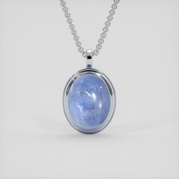 28.59 Ct. Blue Sapphire Pendant, 18K White Gold 1