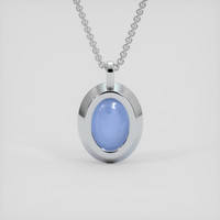 28.59 Ct. Blue Sapphire Pendant, 18K White Gold 4