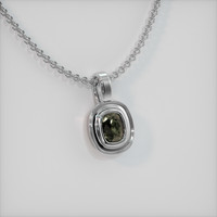 0.43 Ct. Brown Sapphire Pendant, 18K White Gold 2