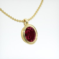5.21 Ct. Gemstone Pendant, 14K Yellow Gold 2