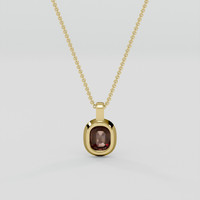 2.95 Ct. Brownish Red Tourmaline Pendant, 14K Yellow Gold 4