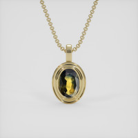 1.25 Ct. Bi Color Sapphire Pendant, 14K Yellow Gold 1