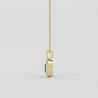 2.29 Ct. Bluish Green Sapphire Pendant, 14K Yellow Gold 3