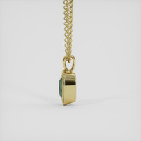 1.20 Ct. Green Sapphire Pendant, 14K Yellow Gold 3