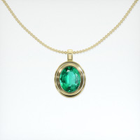 1.86 Ct. Emerald Pendant, 18K Yellow Gold 1