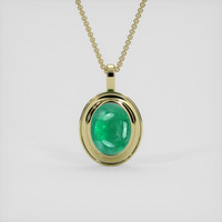 16.44 Ct. Emerald Pendant, 18K Yellow Gold 1