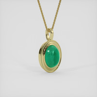 16.44 Ct. Emerald Pendant, 18K Yellow Gold 2