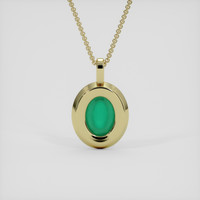 16.44 Ct. Emerald Pendant, 18K Yellow Gold 4