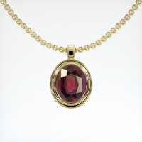 5.21 Ct. Gemstone Pendant, 18K Yellow Gold 1