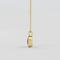 2.95 Ct. Brownish Red Tourmaline Pendant, 18K Yellow Gold 3
