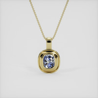 1.82 Ct. Bi Color Sapphire Pendant, 18K Yellow Gold 1