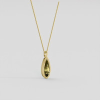 10.00 Ct. Yellowish Green Sphene (Titanite) Pendant, 10K Yellow Gold 2