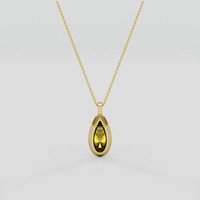 10.00 Ct. Yellowish Green Sphene (Titanite) Pendant, 10K Yellow Gold 4