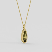 10.00 Ct. Yellowish Green Sphene (Titanite) Pendant, 14K Yellow Gold 2
