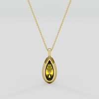 10.00 Ct. Yellowish Green Sphene (Titanite) Pendant, 14K Yellow Gold 4