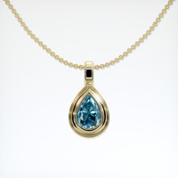 3.34 Ct. Gemstone Pendant, 18K Yellow Gold 1