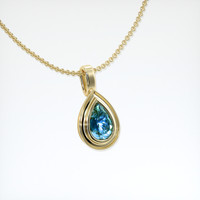 3.34 Ct. Gemstone Pendant, 18K Yellow Gold 2