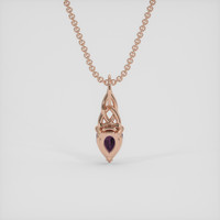 0.53 Ct. Bi Color / Parti Sapphire Pendant, 14K Rose Gold 4