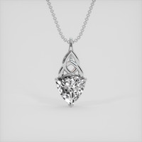1.41 Ct. White Phenakite Pendant, Silver 1